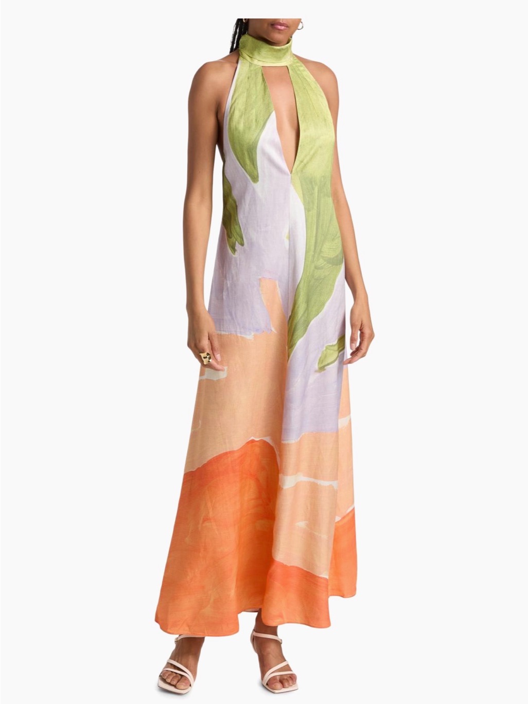Significant Other Malina Printed Halter Maxi Dress